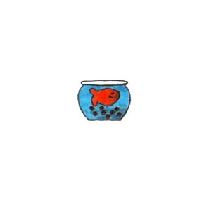 Animation: Flip Book; Fish jumps into a bowl 